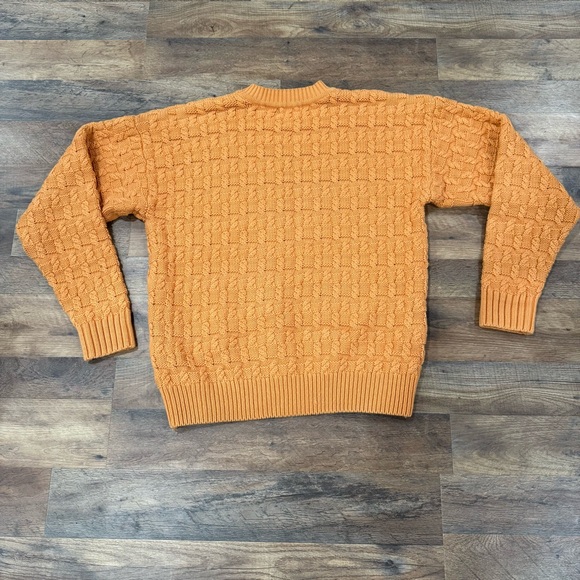 Vintage Abercrombie & Fitch Sweater Men’s Large Yellow Crewneck Chunky Knit - Picture 2 of 6